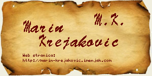 Marin Krejaković vizit kartica